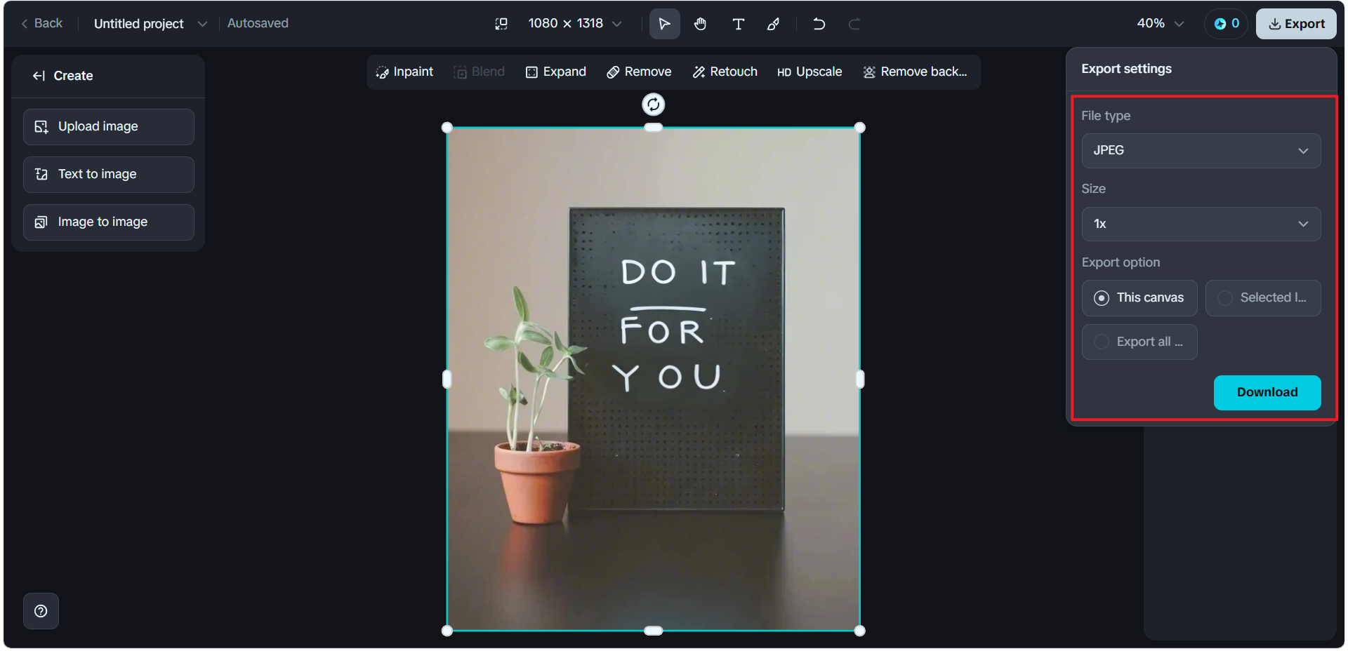 Download your personalized image