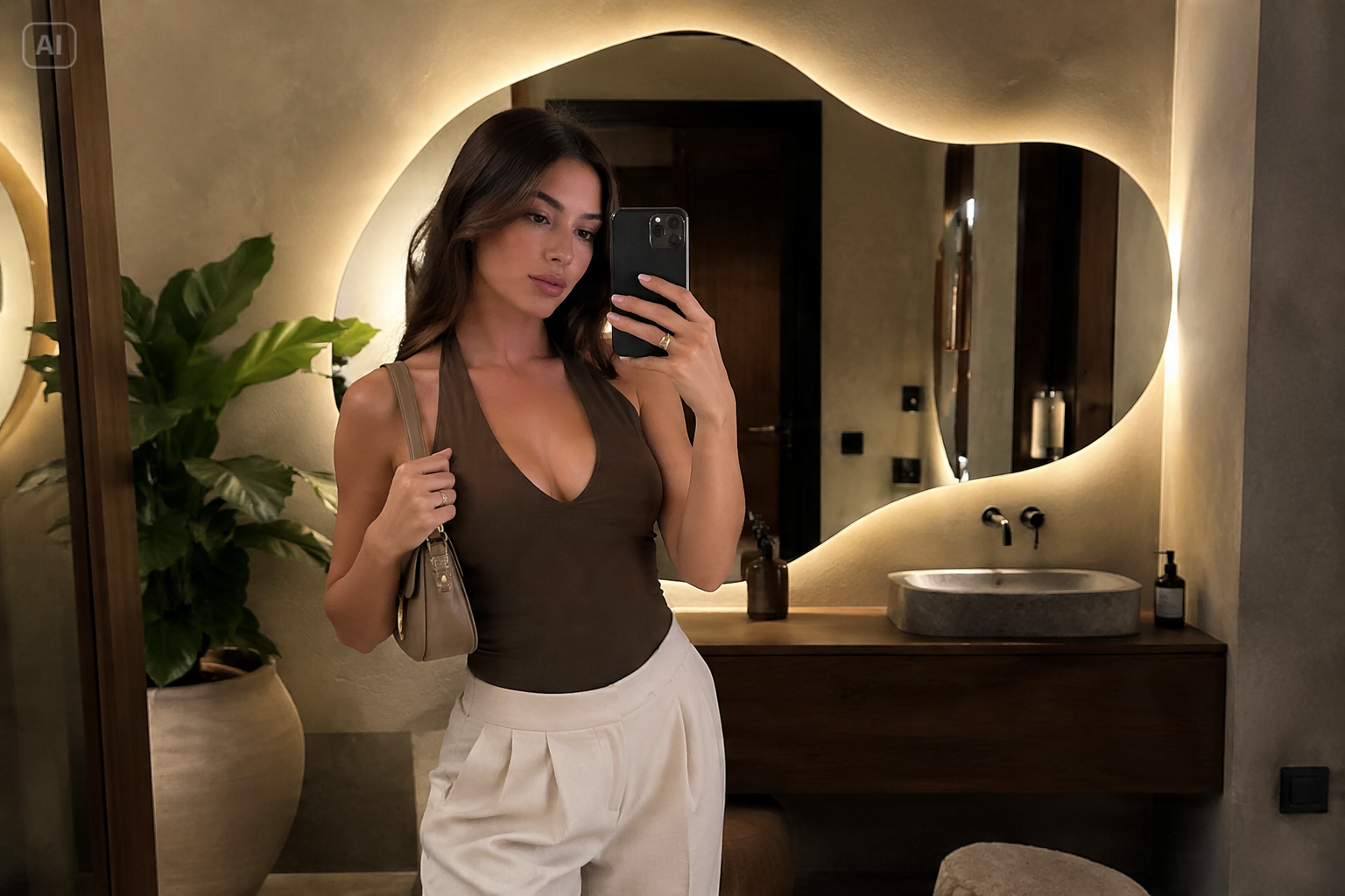 AI Mirror Selfie mobile background image