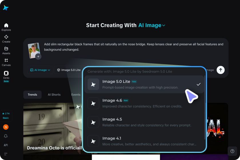 Select settings and generate