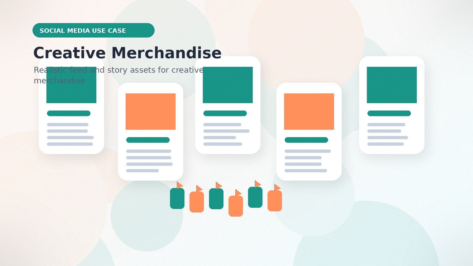 Creative Merchandise realistic social media use case visual for creative merchandise