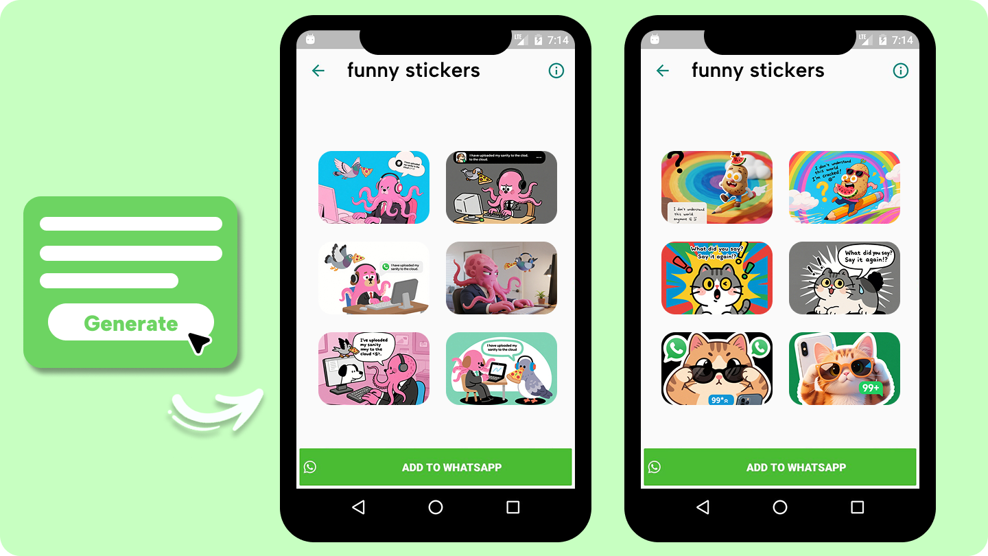 autocolante amuzante pentru WhatsApp