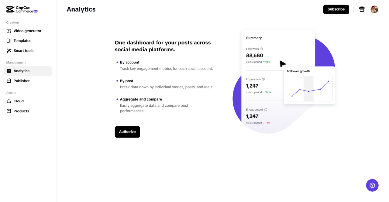 Pippit's real-time performance metrics
