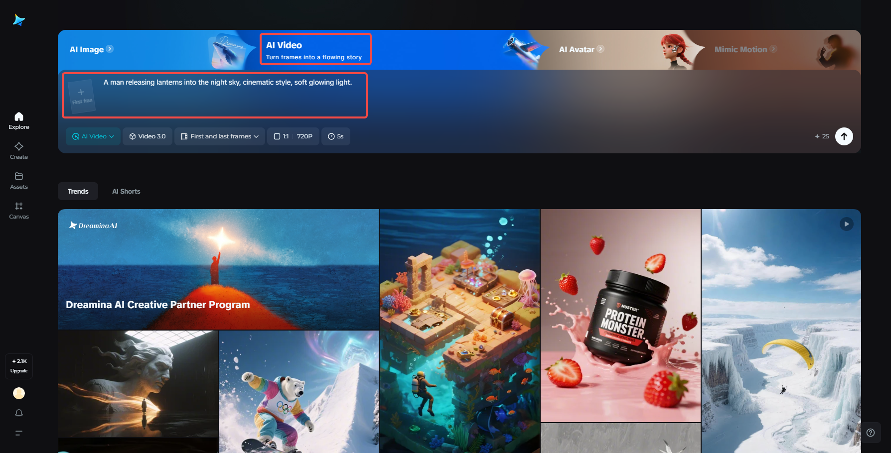 Escreva seu prompt de história em vídeo