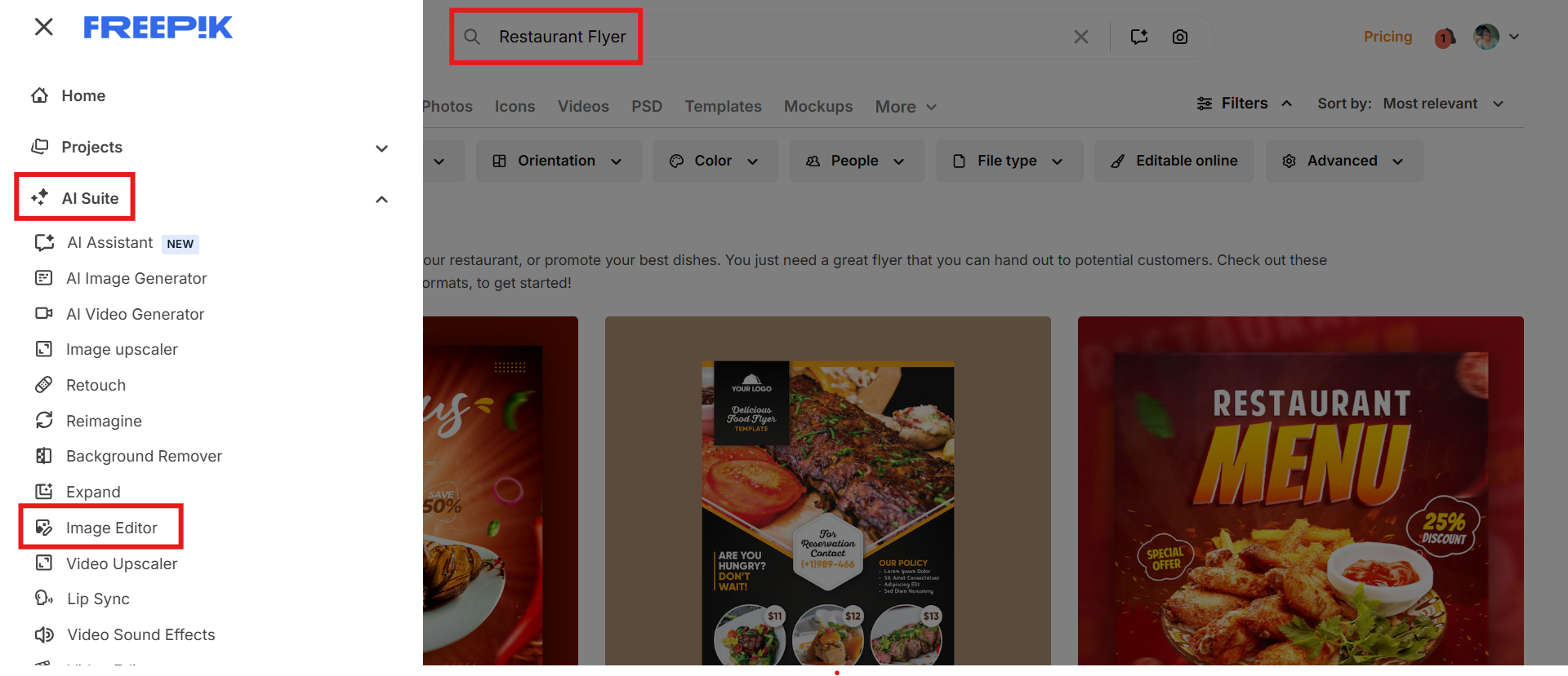 Wählen Sie das Bild