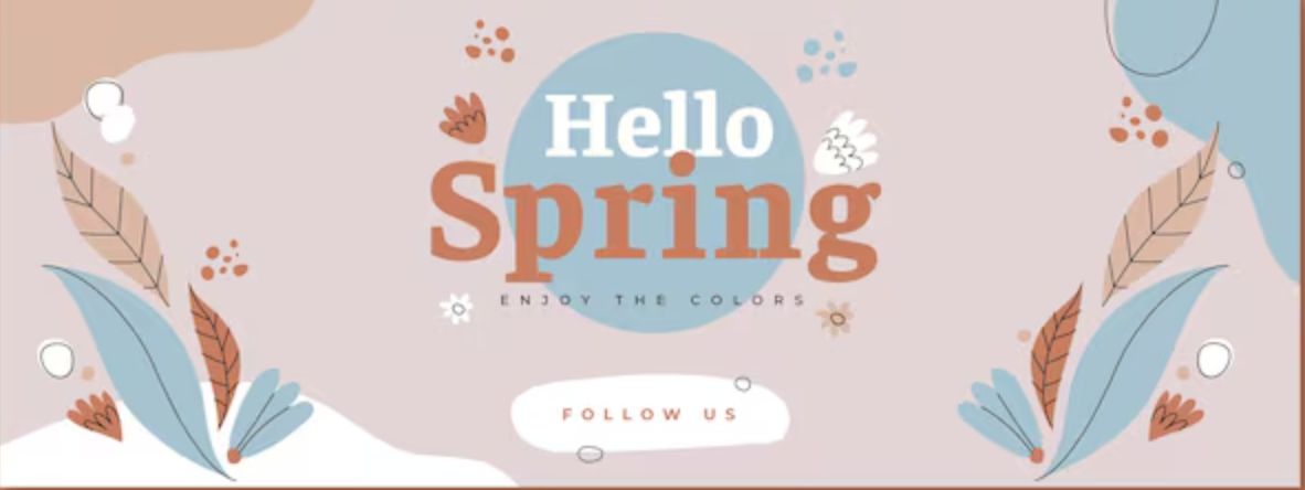 Spring cover photos for Facebook: Pastel aesthetic layout