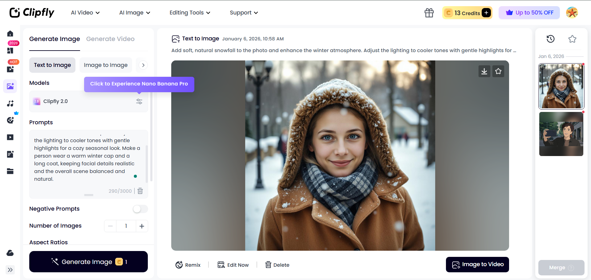 Clipfly interface