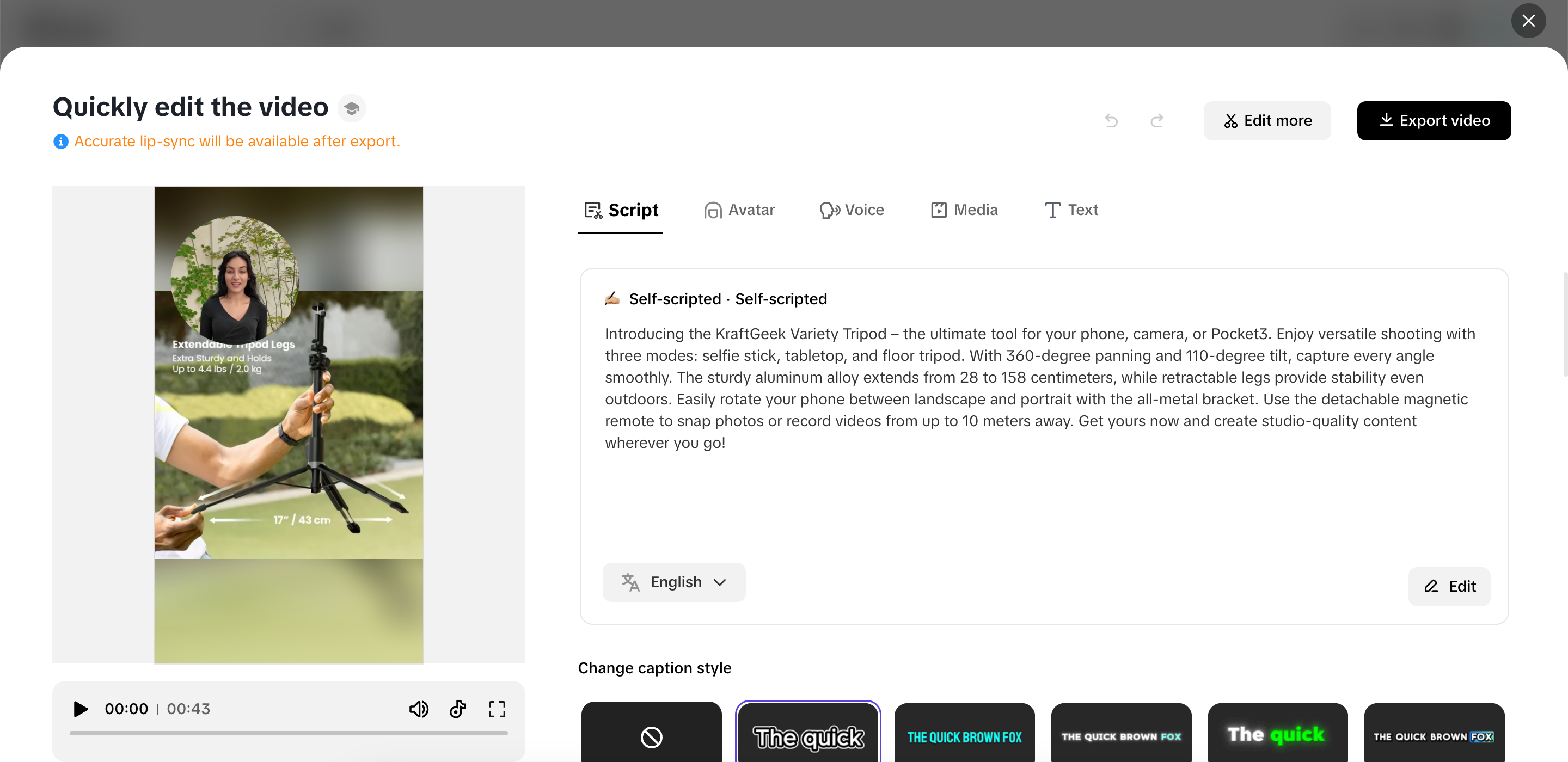 Edit your video