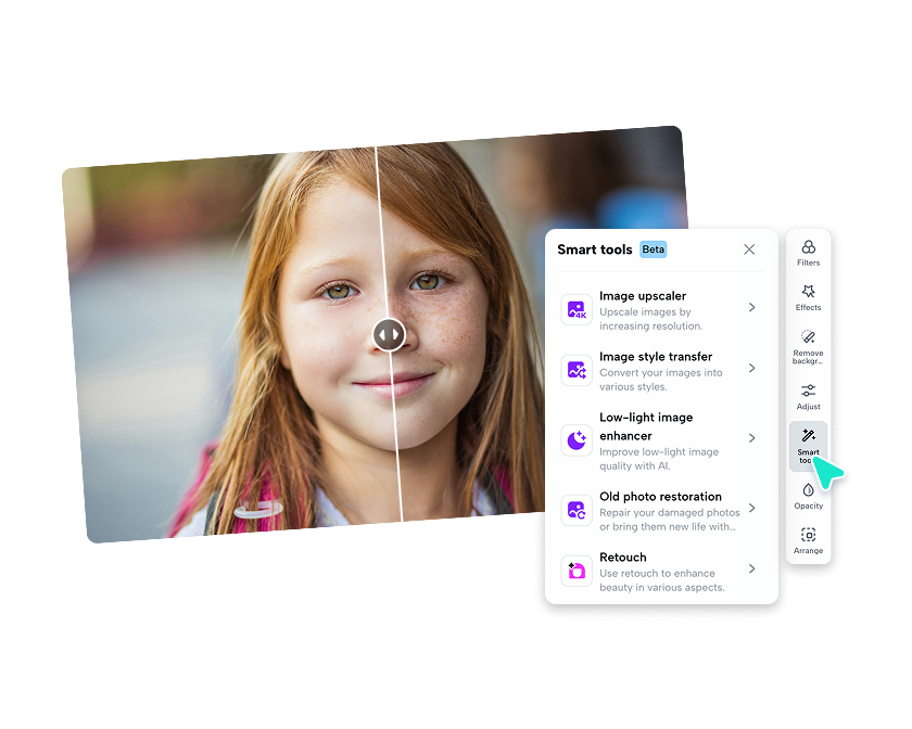 Bezplatné retušování fotografií online s využitím AI
