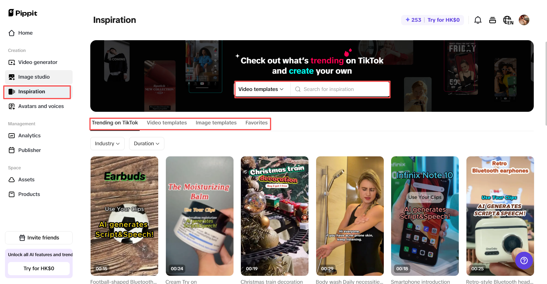 Maraming nako-customize na template