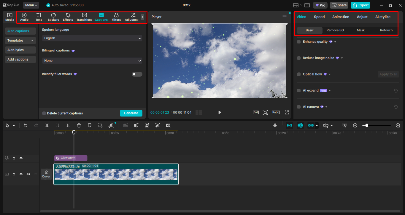 Pag-edit ng video sa CapCut desktop video editor