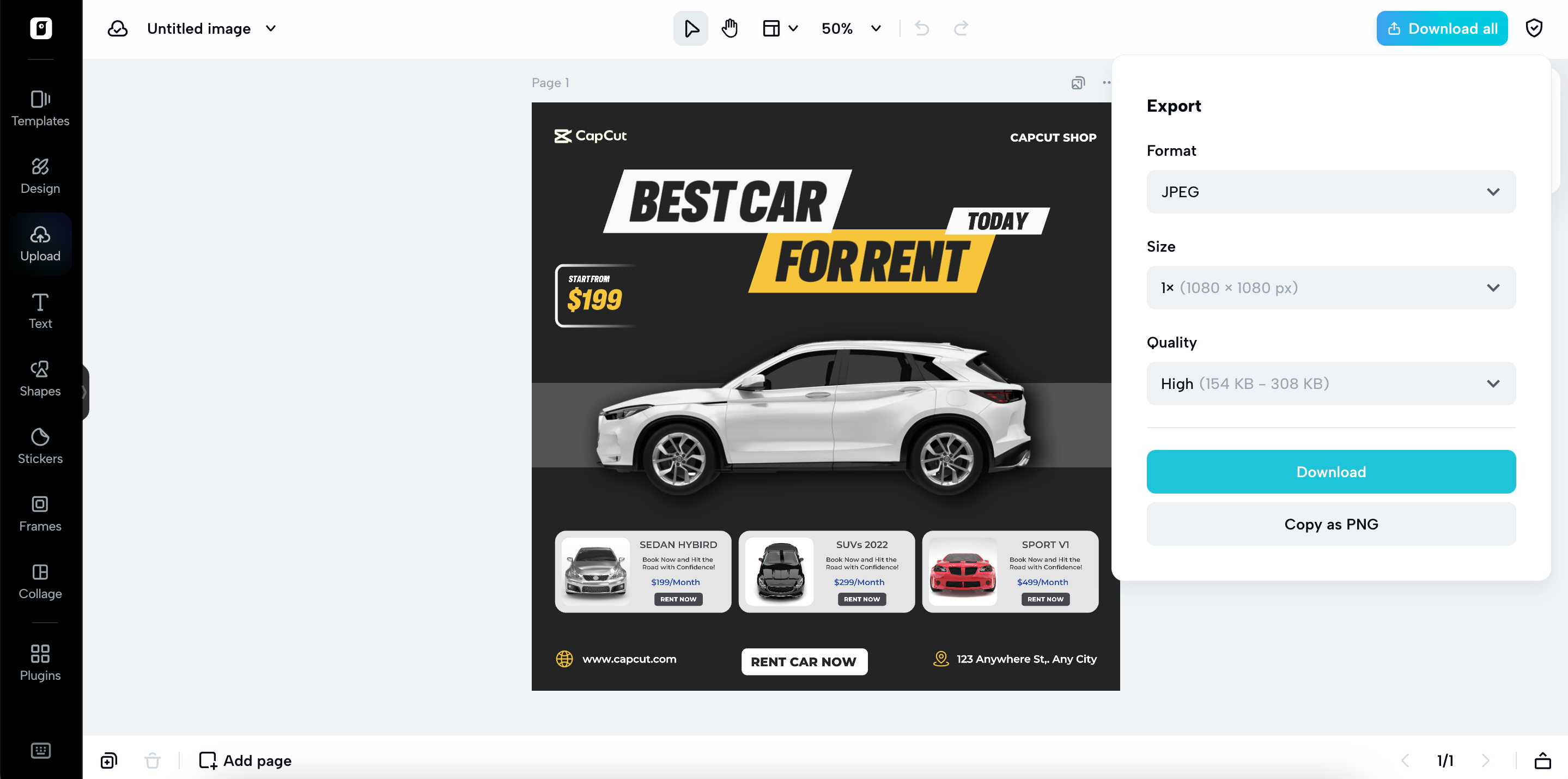 I-export ang car ad.