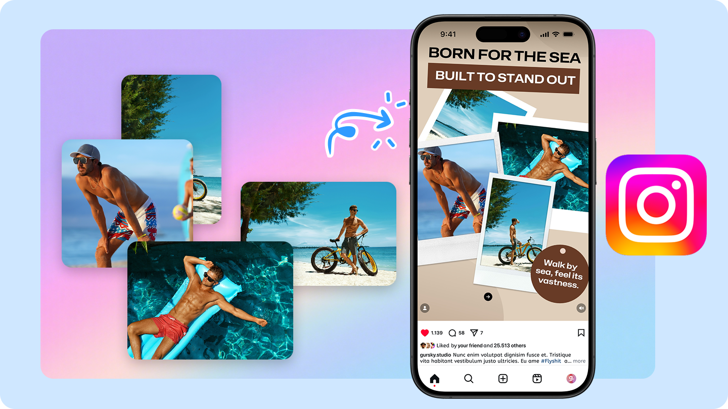 how to make collage on instagram Story