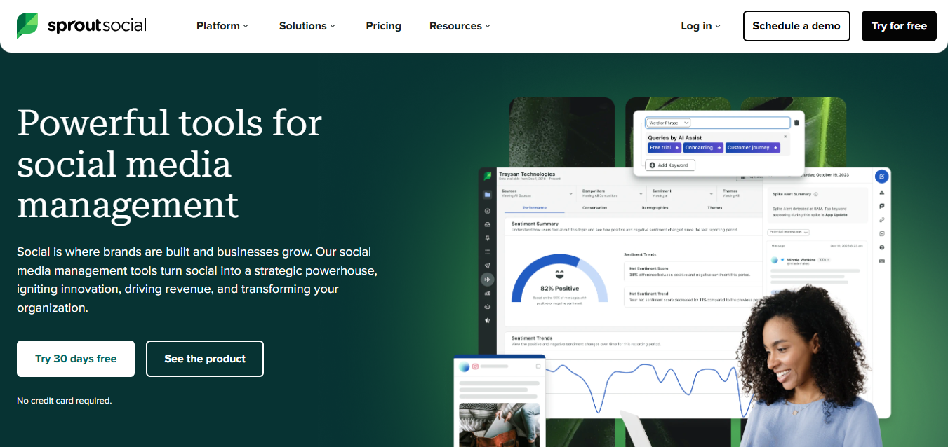 Sprout Social social media calendar