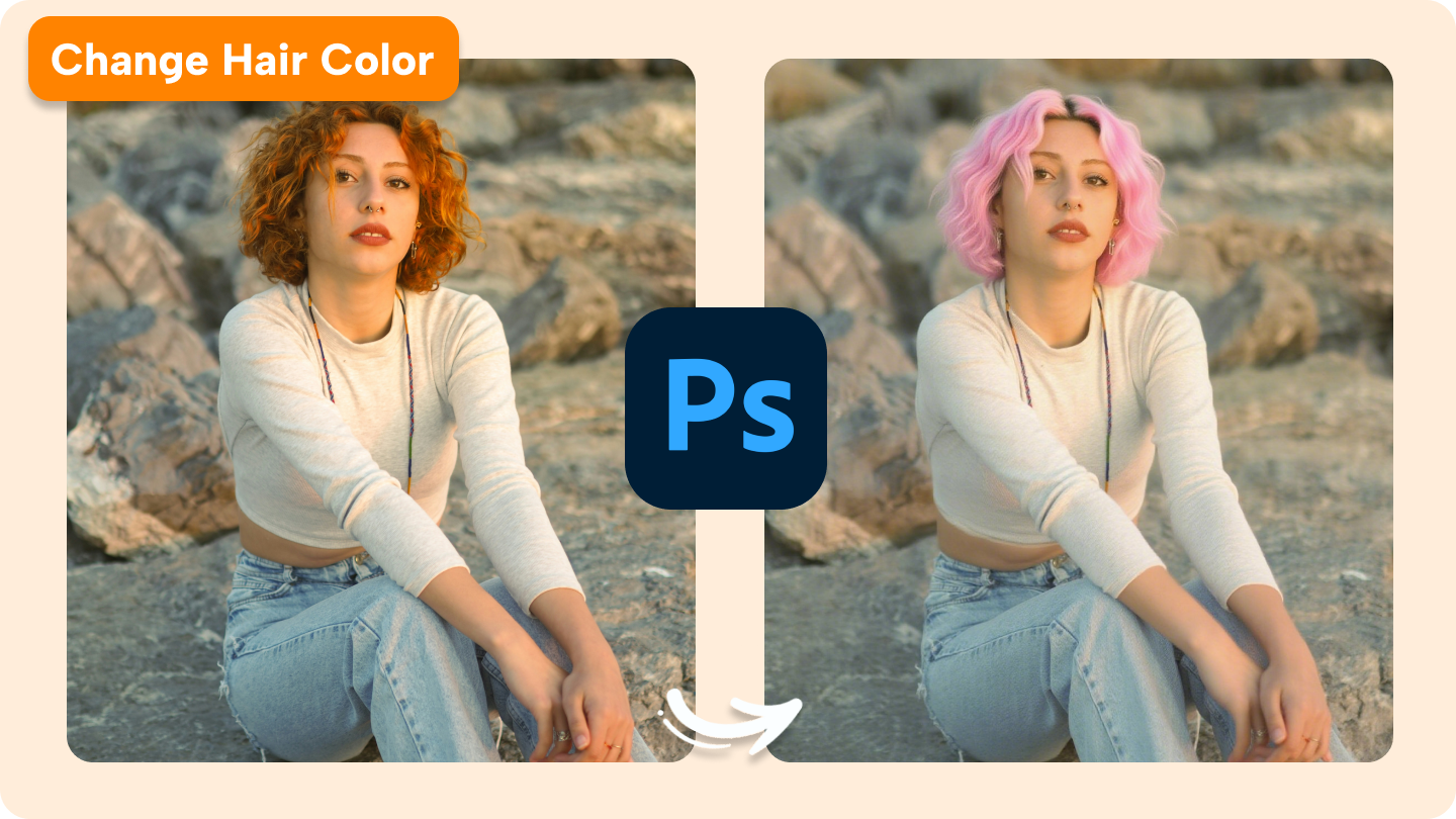 ändra hårfärg photoshop