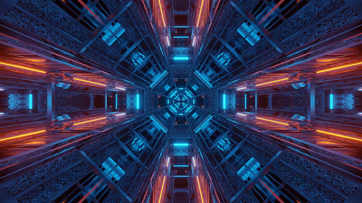 Futuristic digital visuals