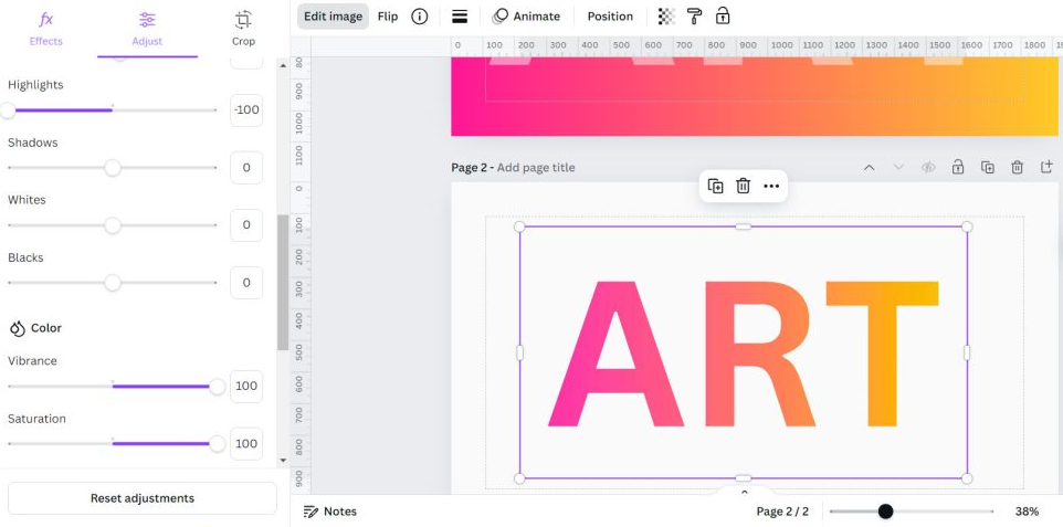Canva-Schnittstelle
