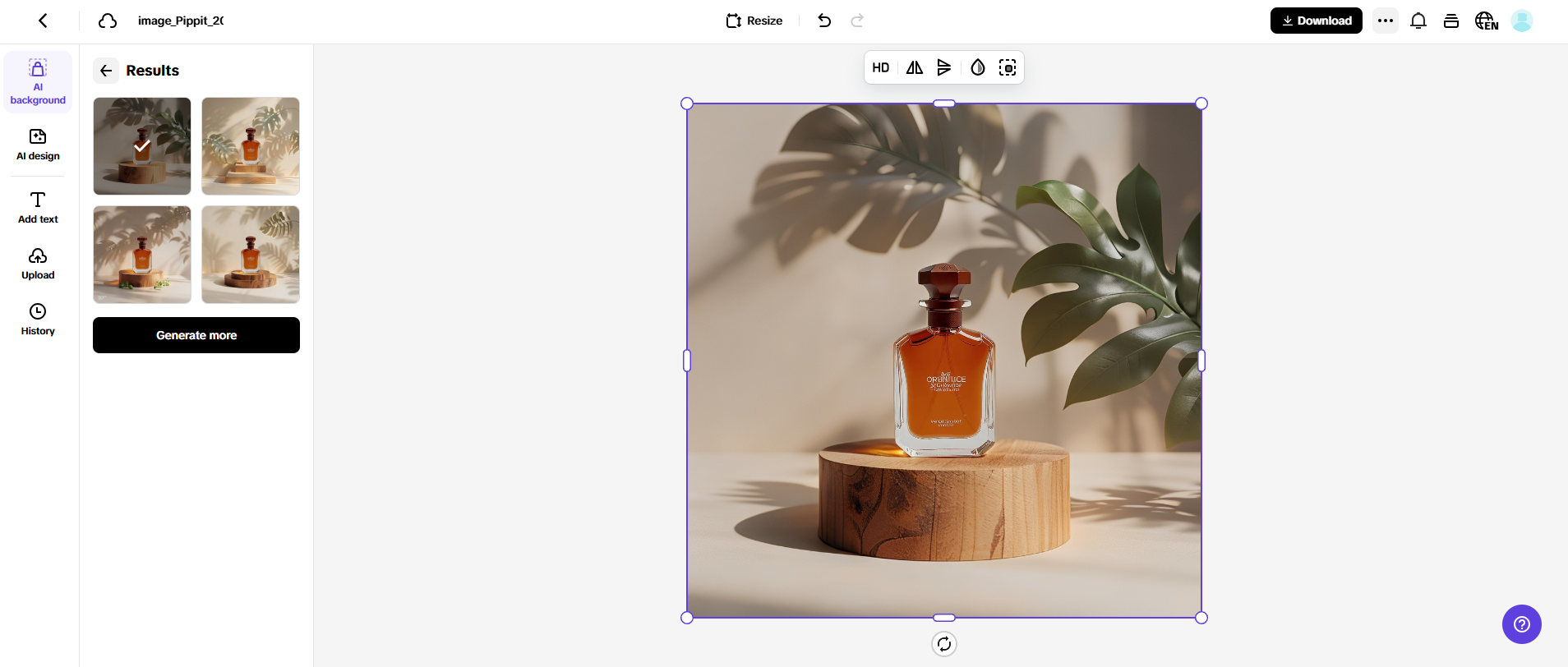 Create AI generated background