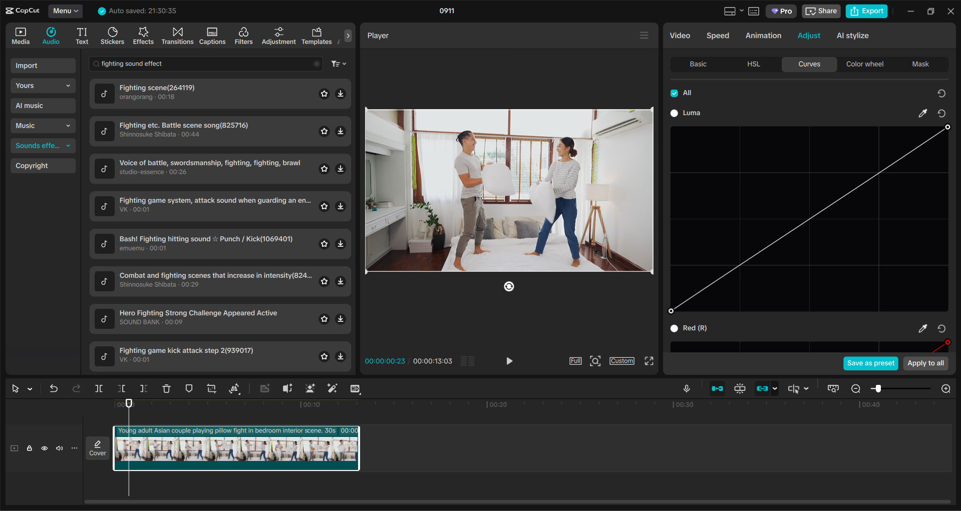 Interface ng CapCut desktop video editor - ang pinakamahusay na video clip editor