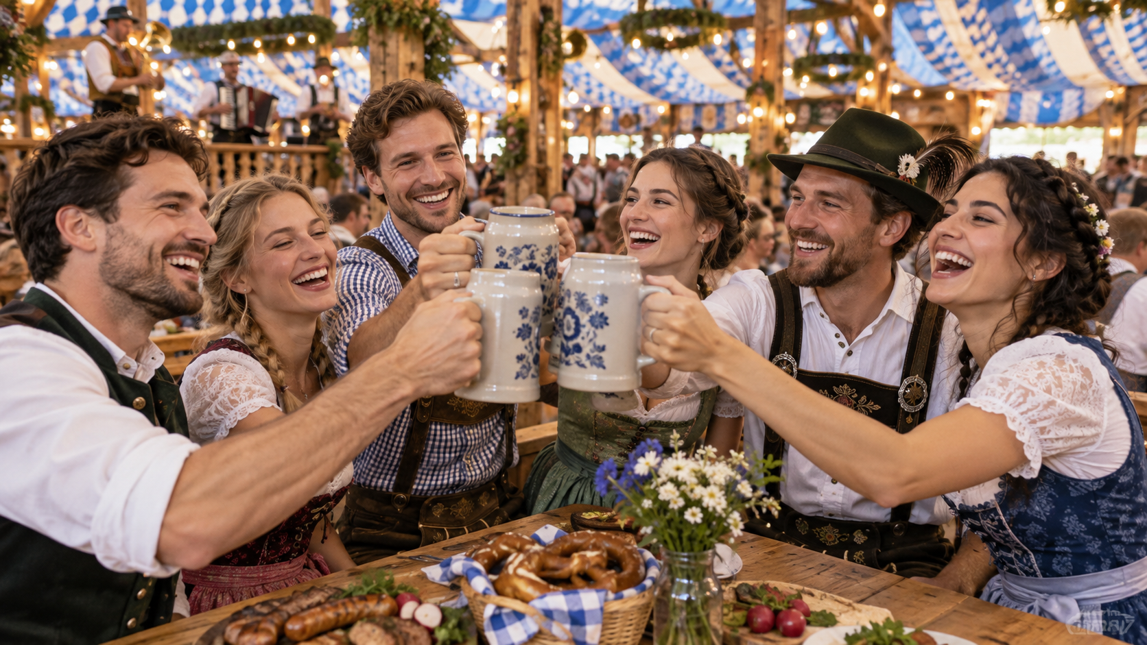 Oktoberfest AI video: Festival Tent Toast