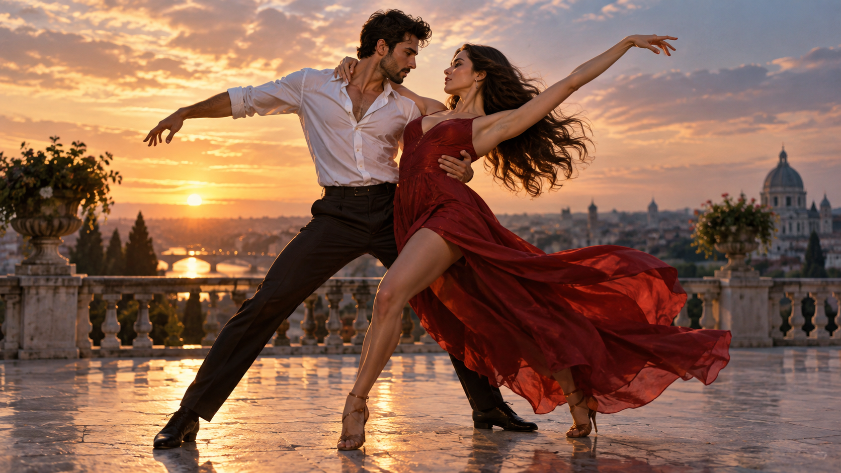 Un video de baile cinematográfico de dos fotos que se pueden compartir