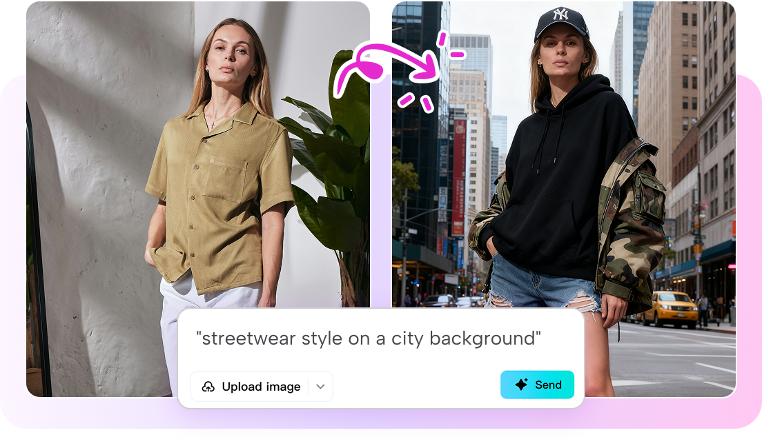 Creëer elke outfit met AI.