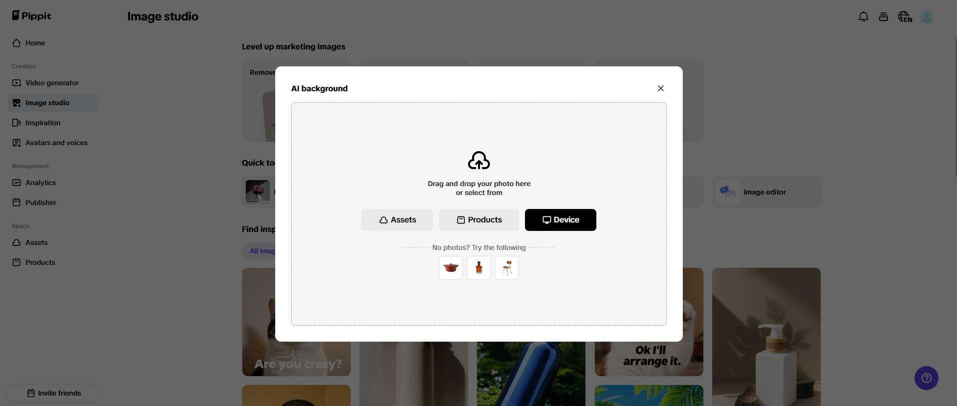 Create professional product set up