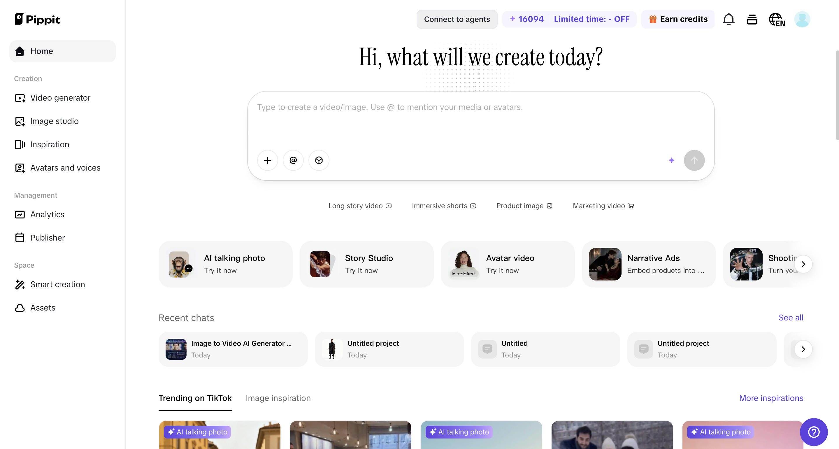 Pippit homepage