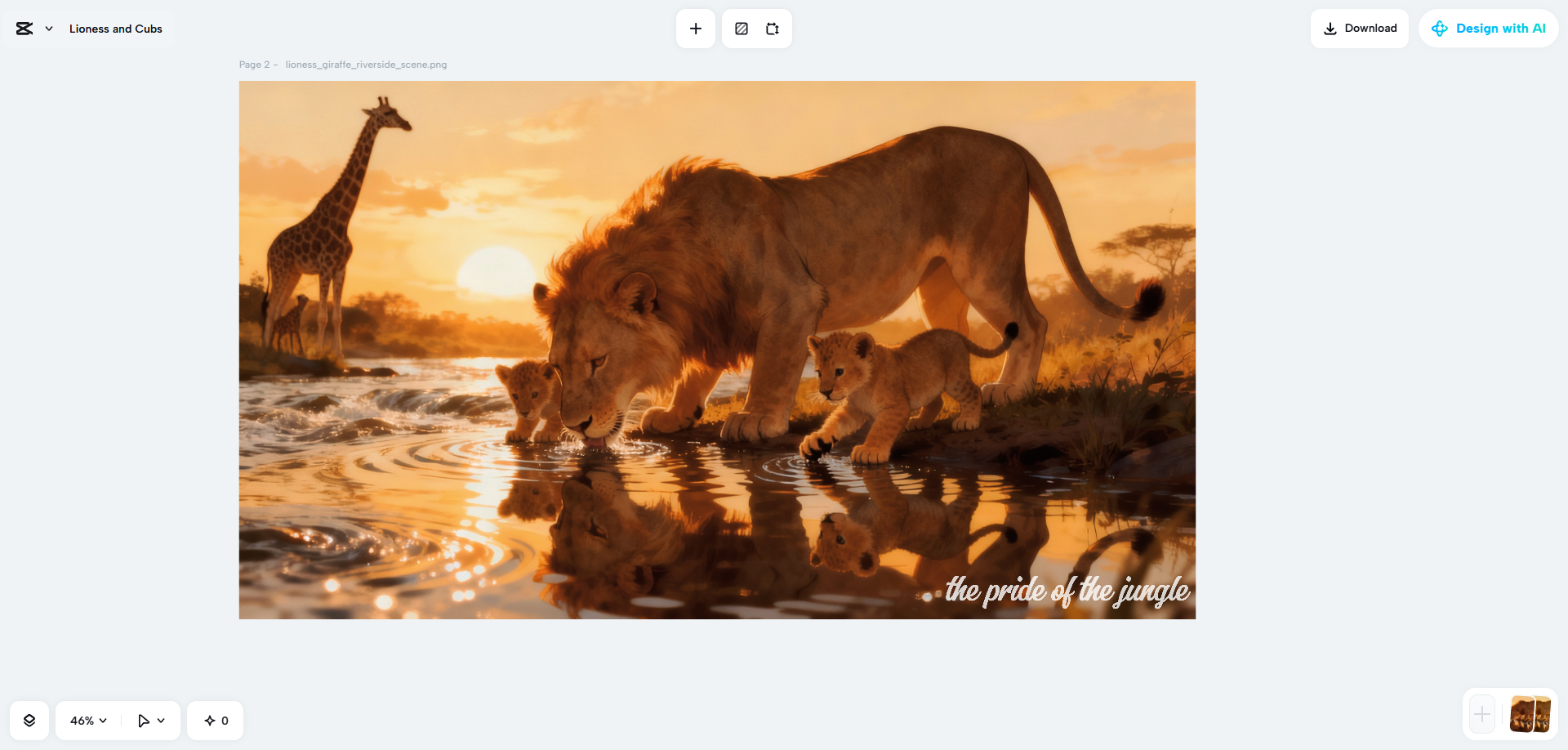 CapCut Web's AI design feature in action