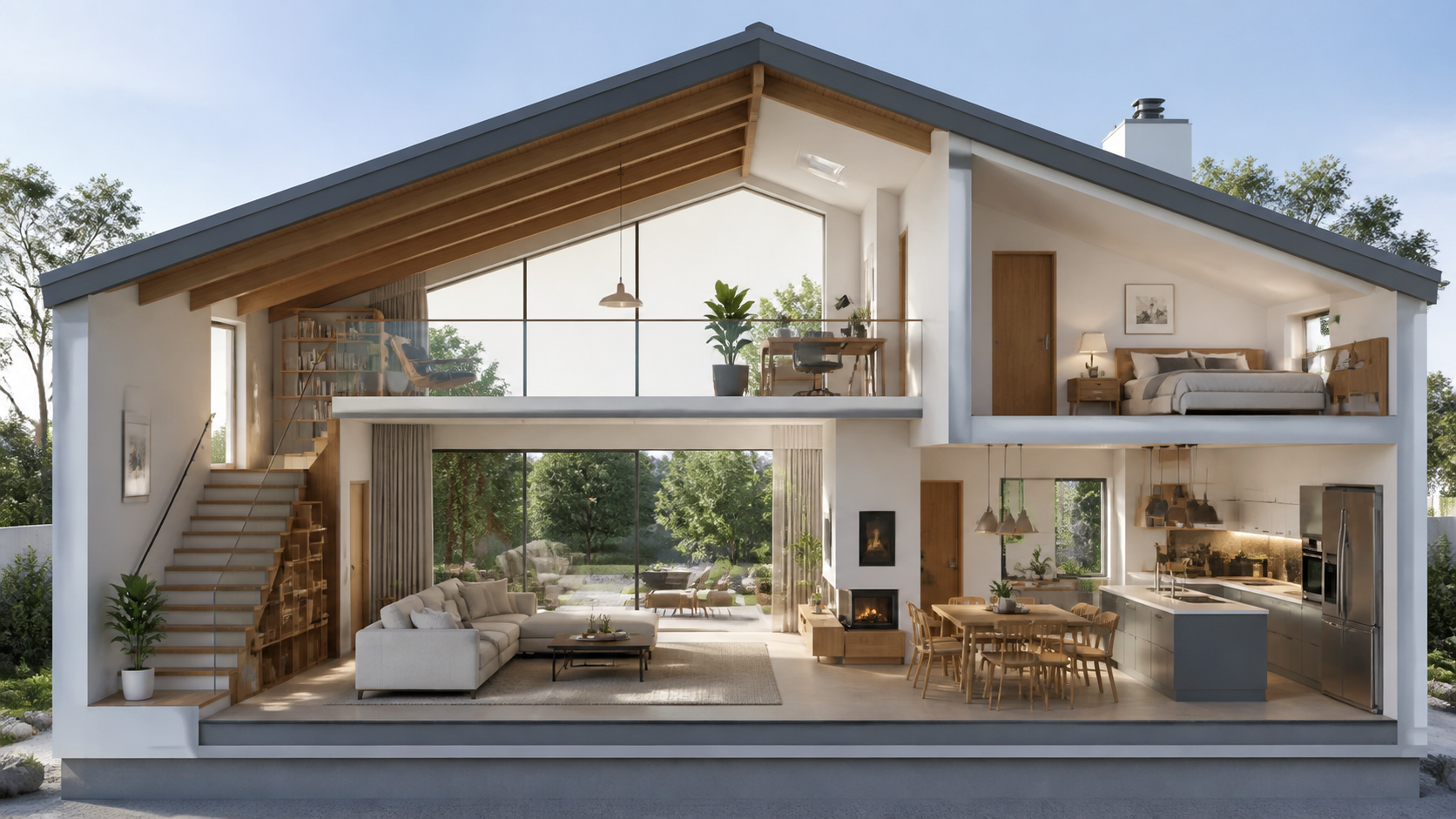 Exemple d'aménagement de chalet