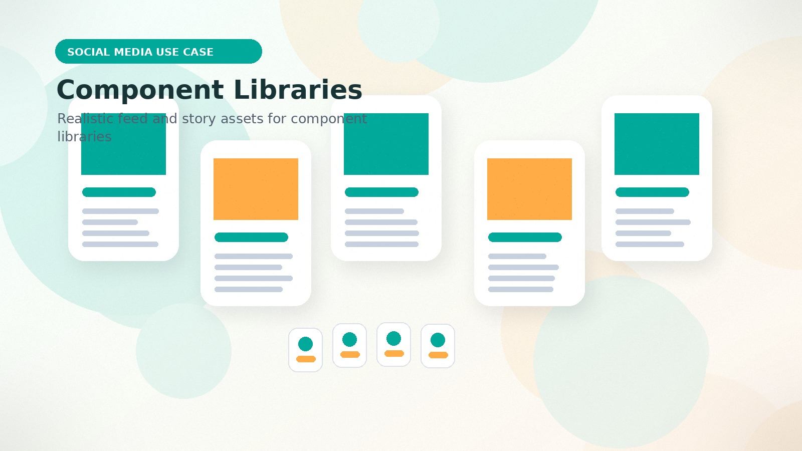 Component Libraries realistic social media use case visual for component libraries