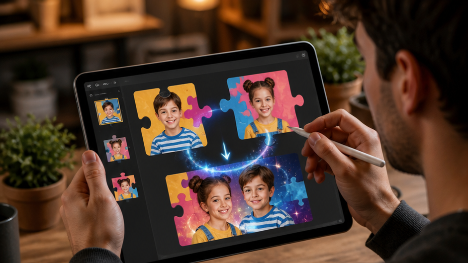 magic swap puzzle photo editor hero image