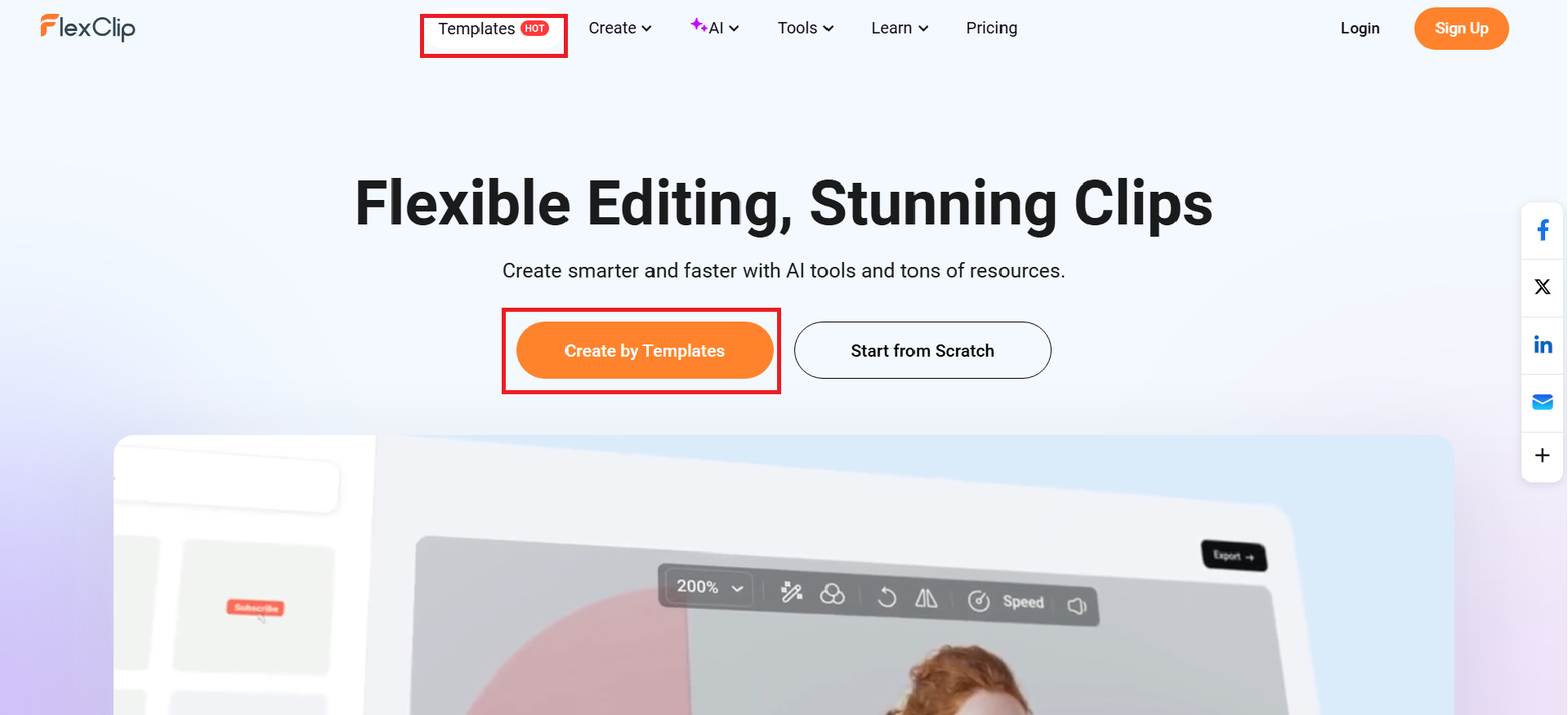 Browse video templates