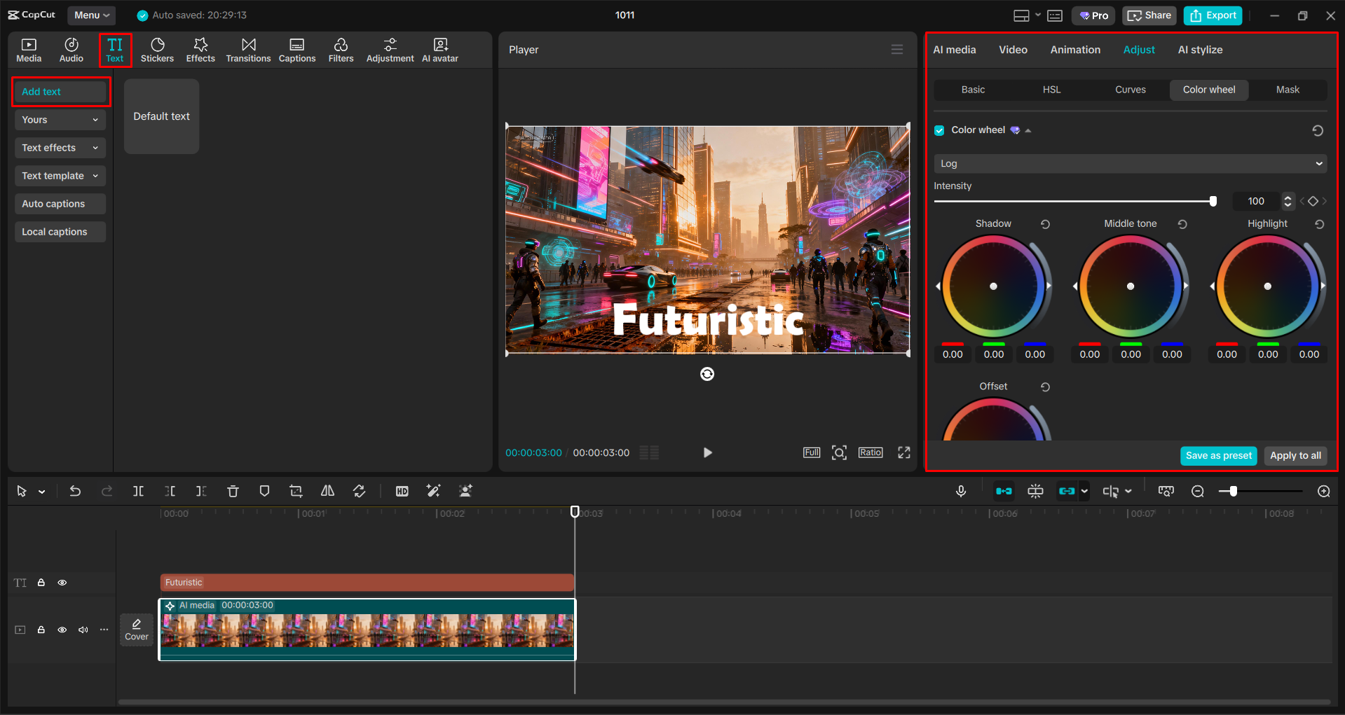 Editing the AI-generated images in the CapCut desktop video editor