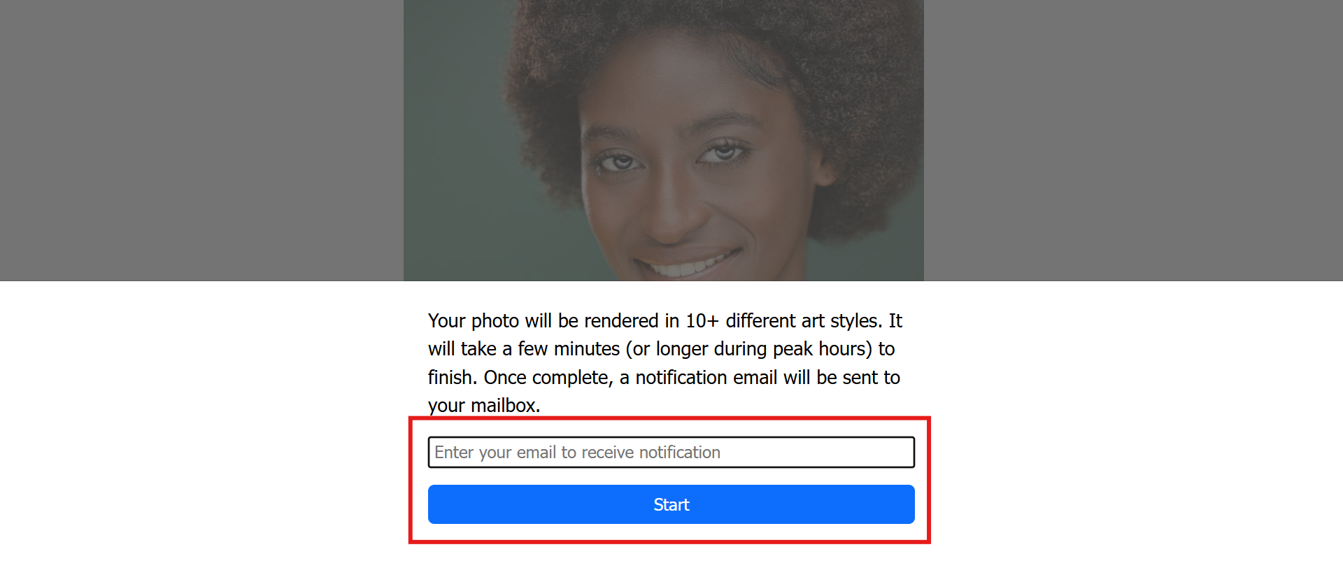 Enter your email and start