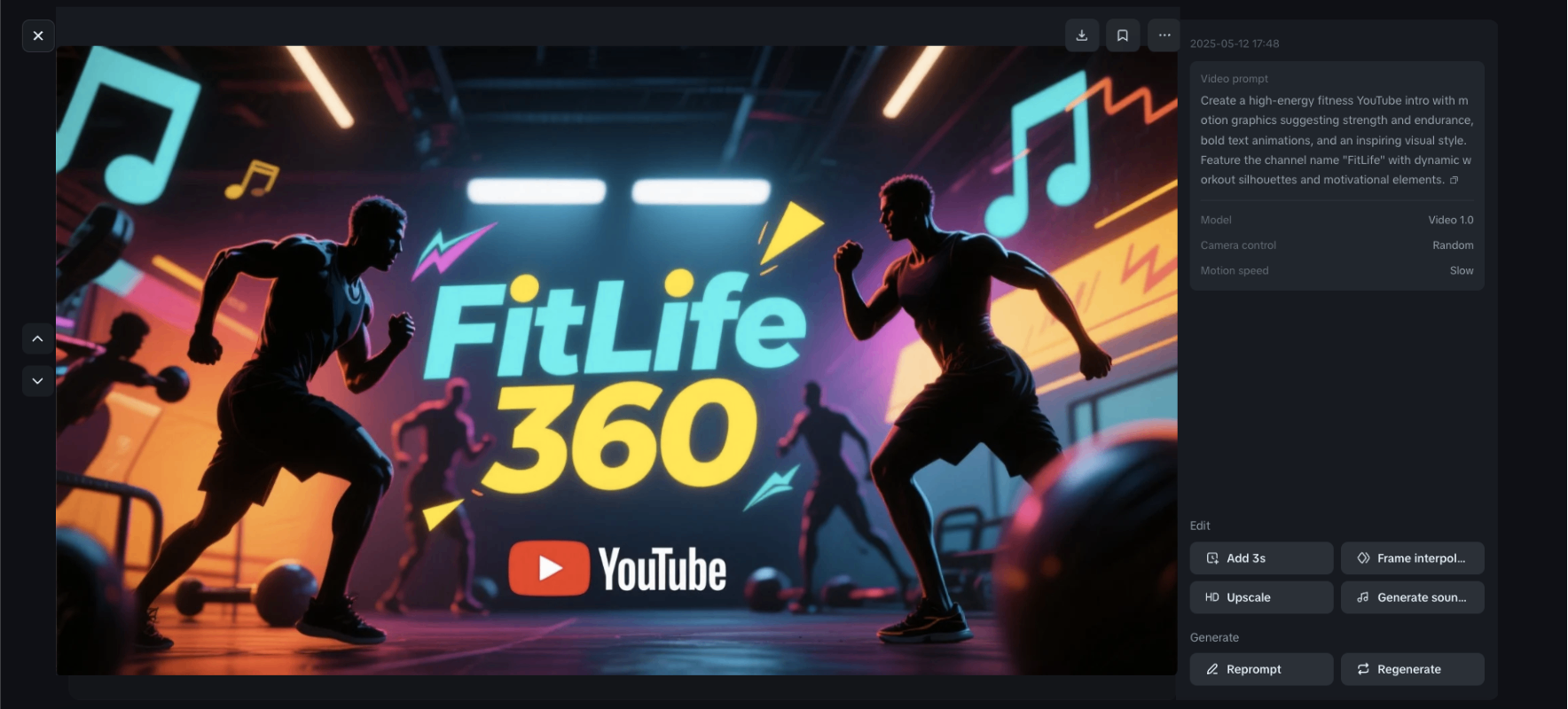 ai YouTube intro maker