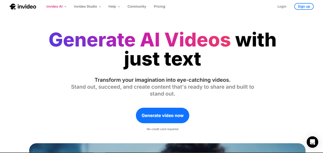 Invideo AI auto video editing tool