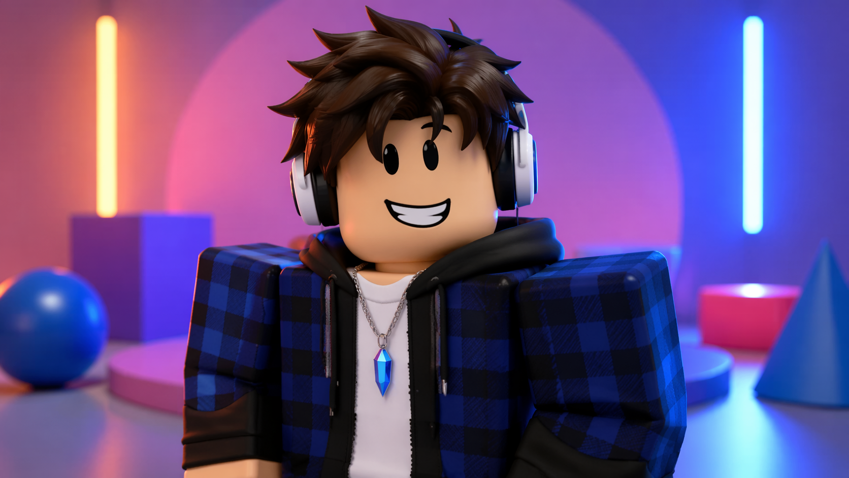 Contoh gesaan penapis Dreamina roblox 1: Avatar berhalangan tersenyum