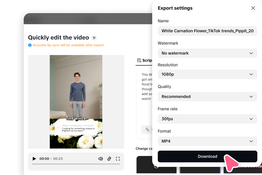 export and share