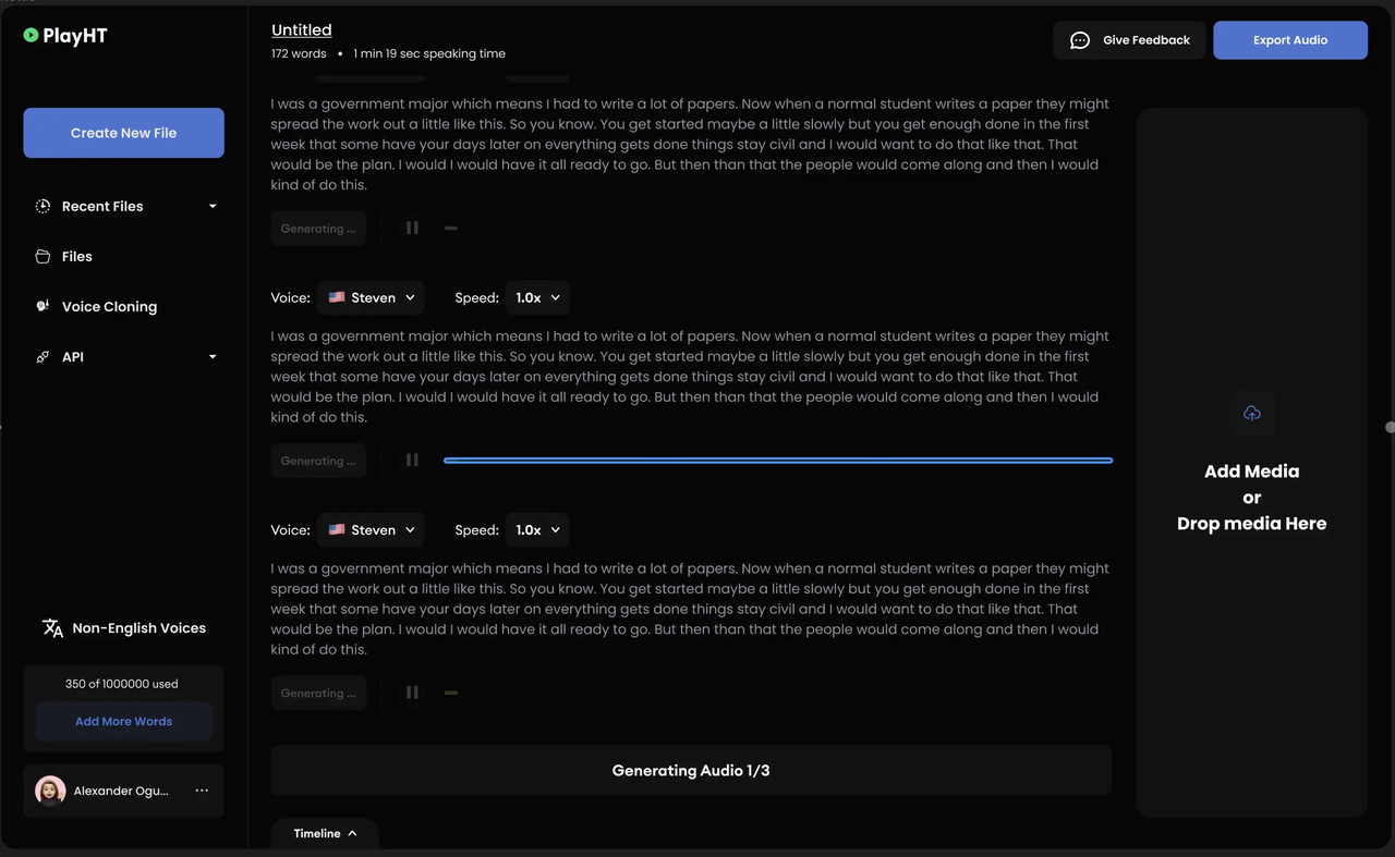 Generieren von Stimmen mit PlayHT - einem kostenlosen Online-AI-Sprachgenerator