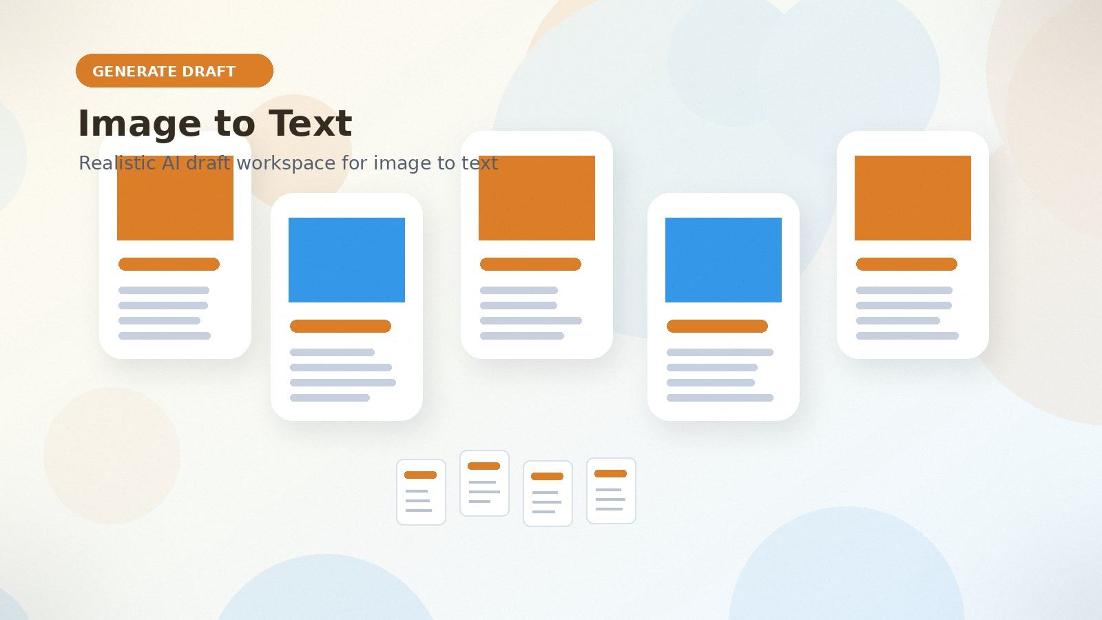 Image to Text realistic generate draft visual for image to text
