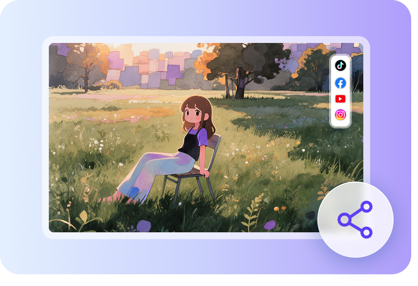 Export in high-quality and sharing options