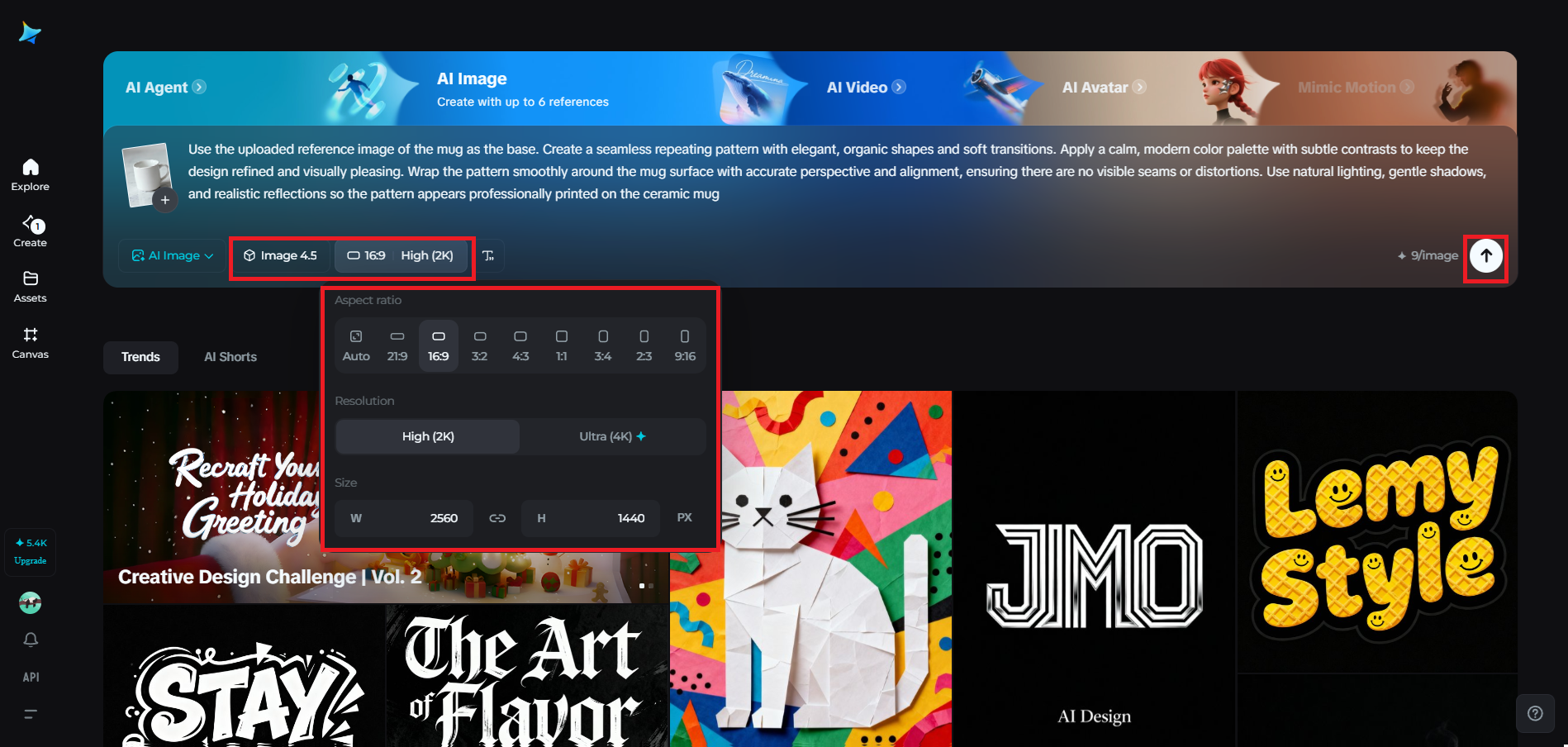 Choose the model and fine-tune output settings