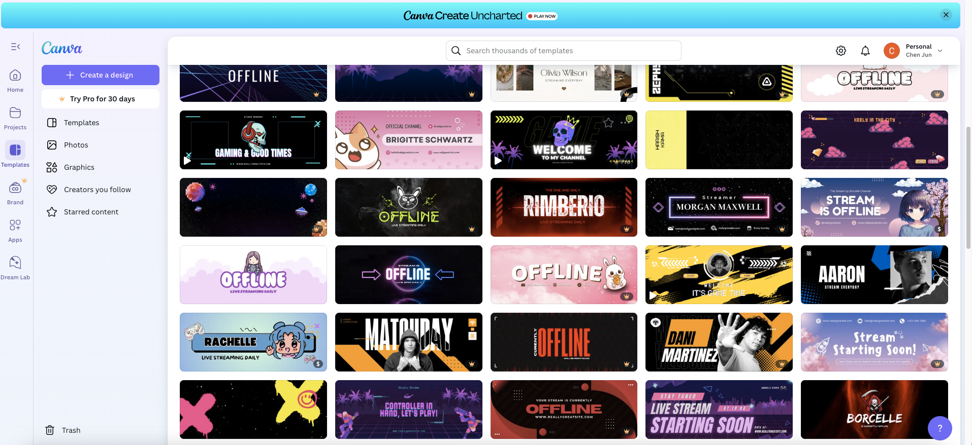 banner for Twitch maker