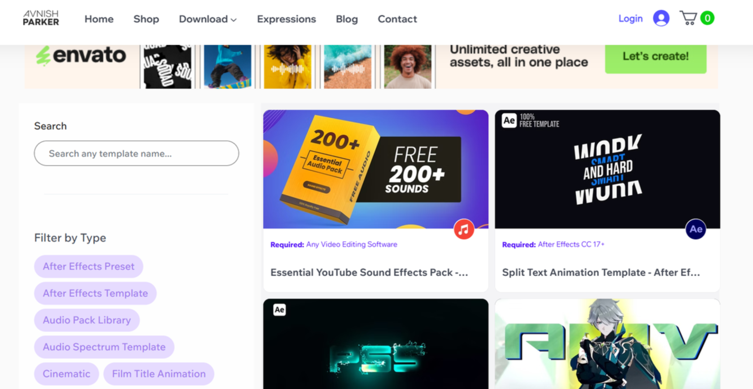 Avnish Parker  - glitch logo after effects template free