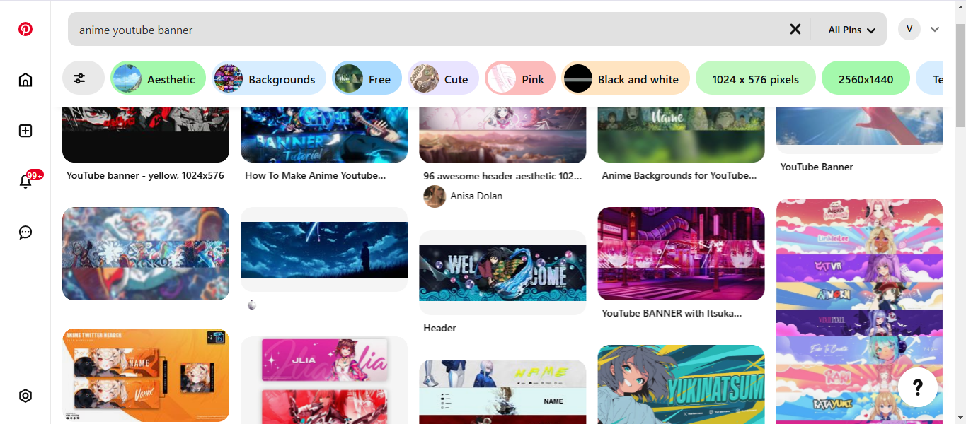 อินเทอร์เฟซของ Pinterest