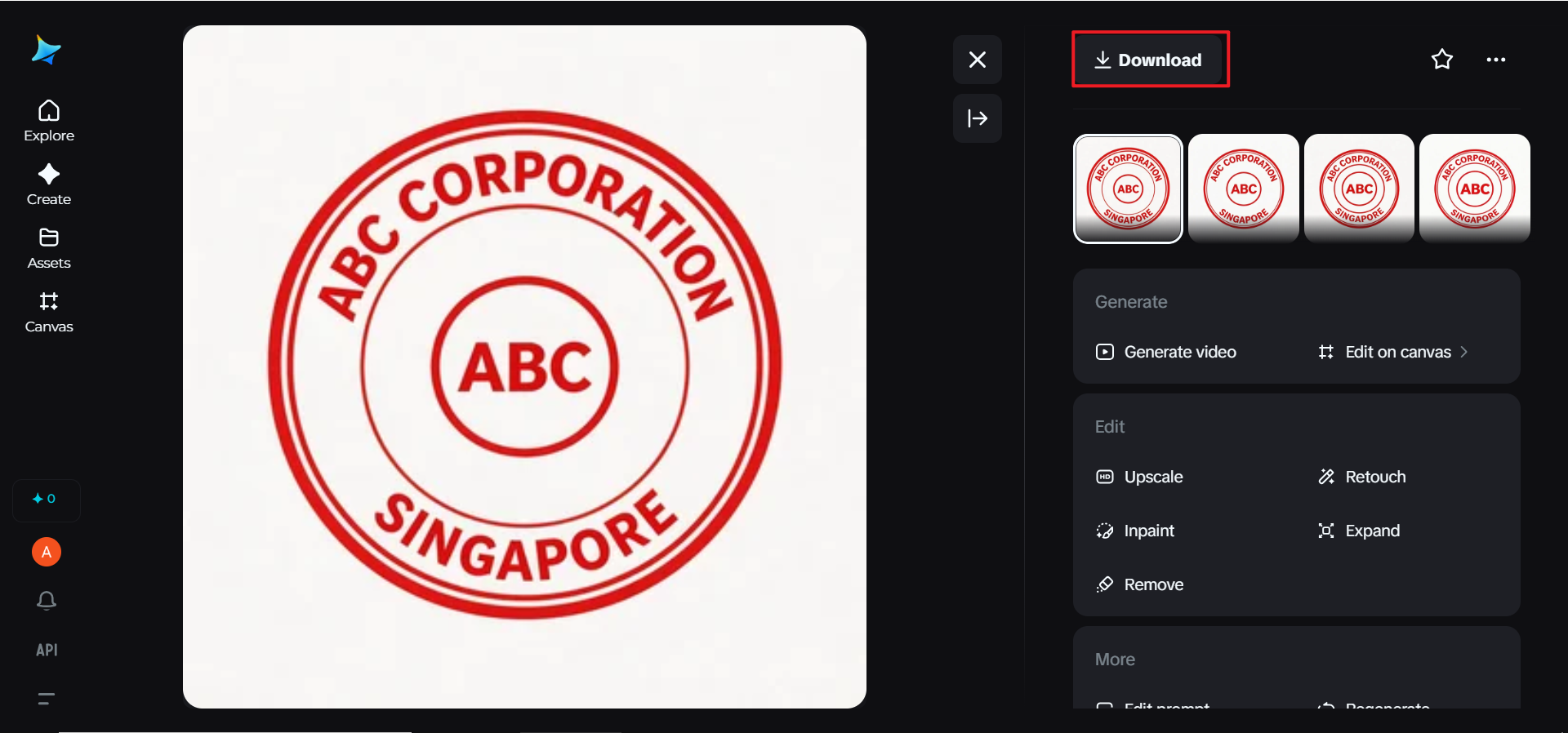 Download your stamp design