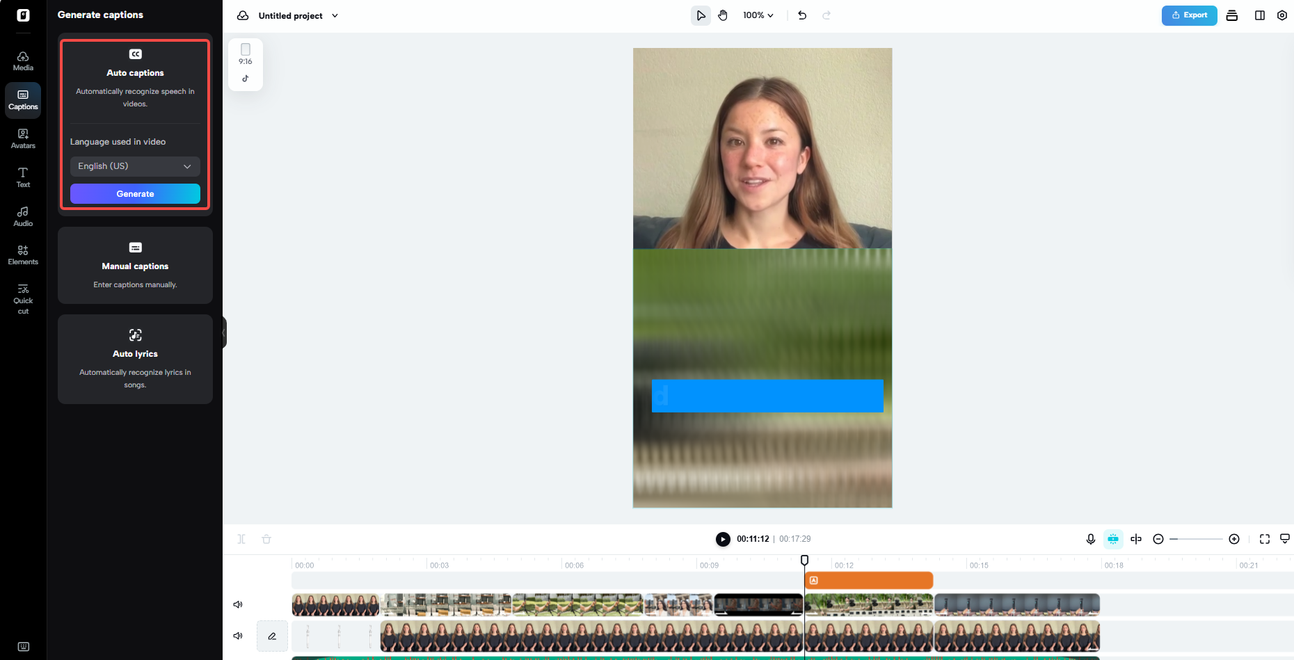 Mga caption na nilikha ng AI