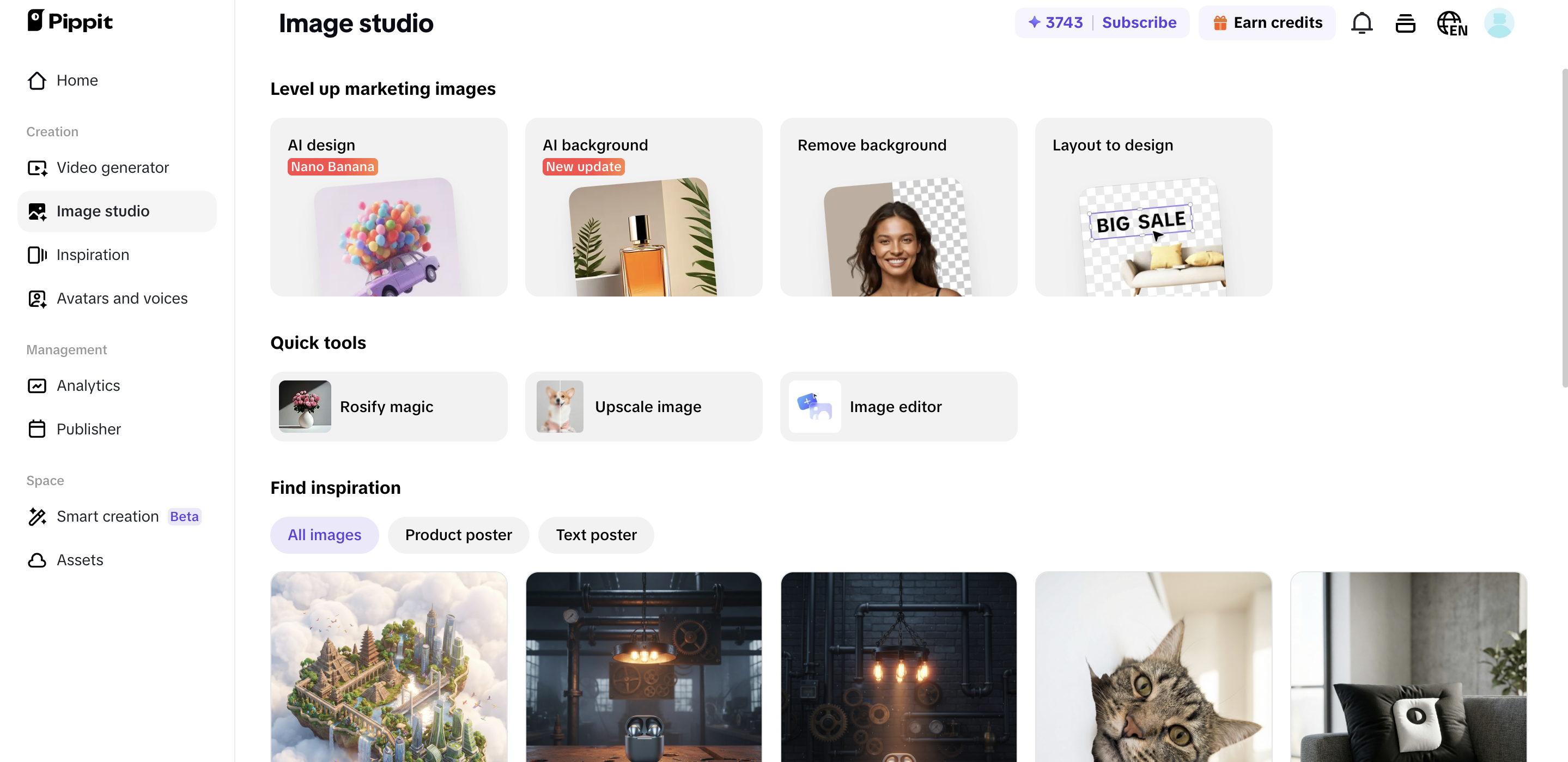 Upload product images