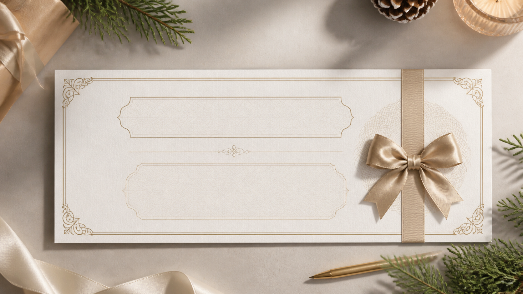Elegantes Boutique-Gutschein-Prompt-Beispiel