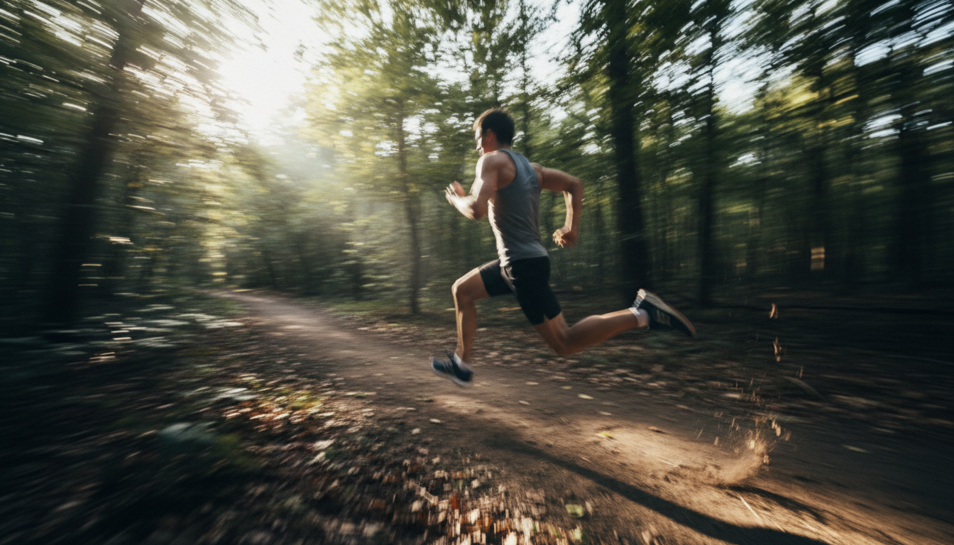 Running in the woods